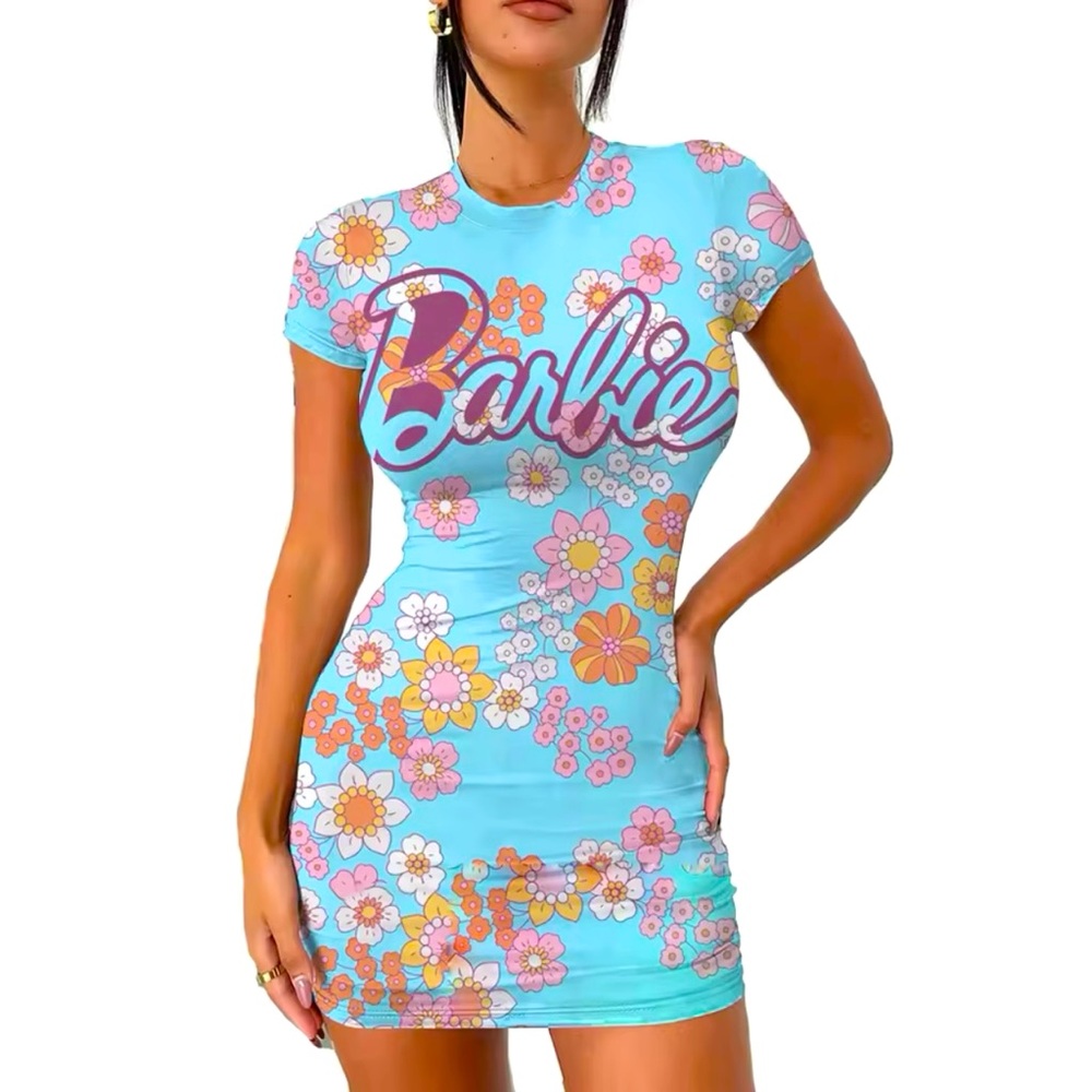 Barbie Bodycon Mini Dress Girly Fashion